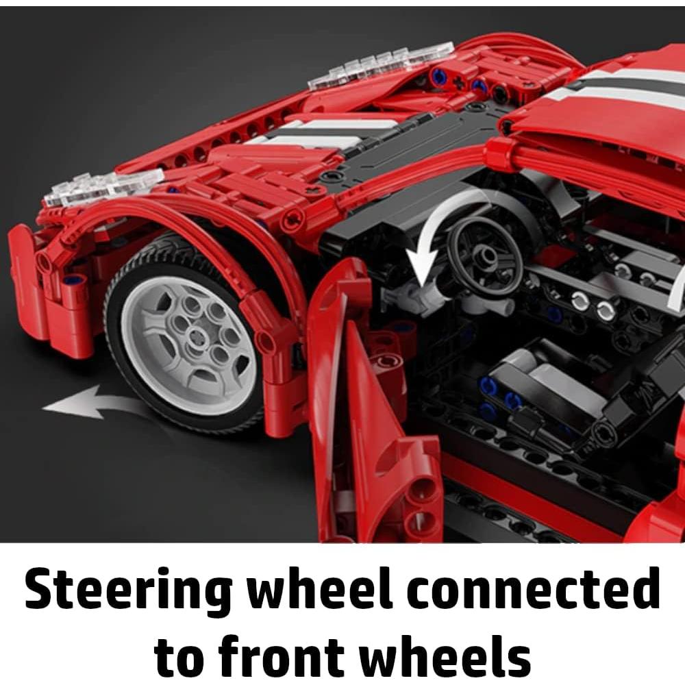 WISEPLAY Kit de Construcción de Coches 1126 Piezas Rojo