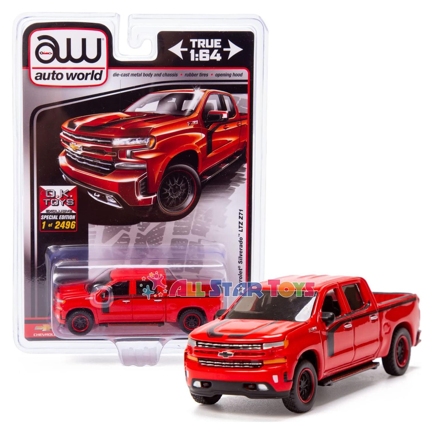 Coche Diecast 1/64 Chevrolet Silverado LTZ Z71 Roja Ed. Limitada