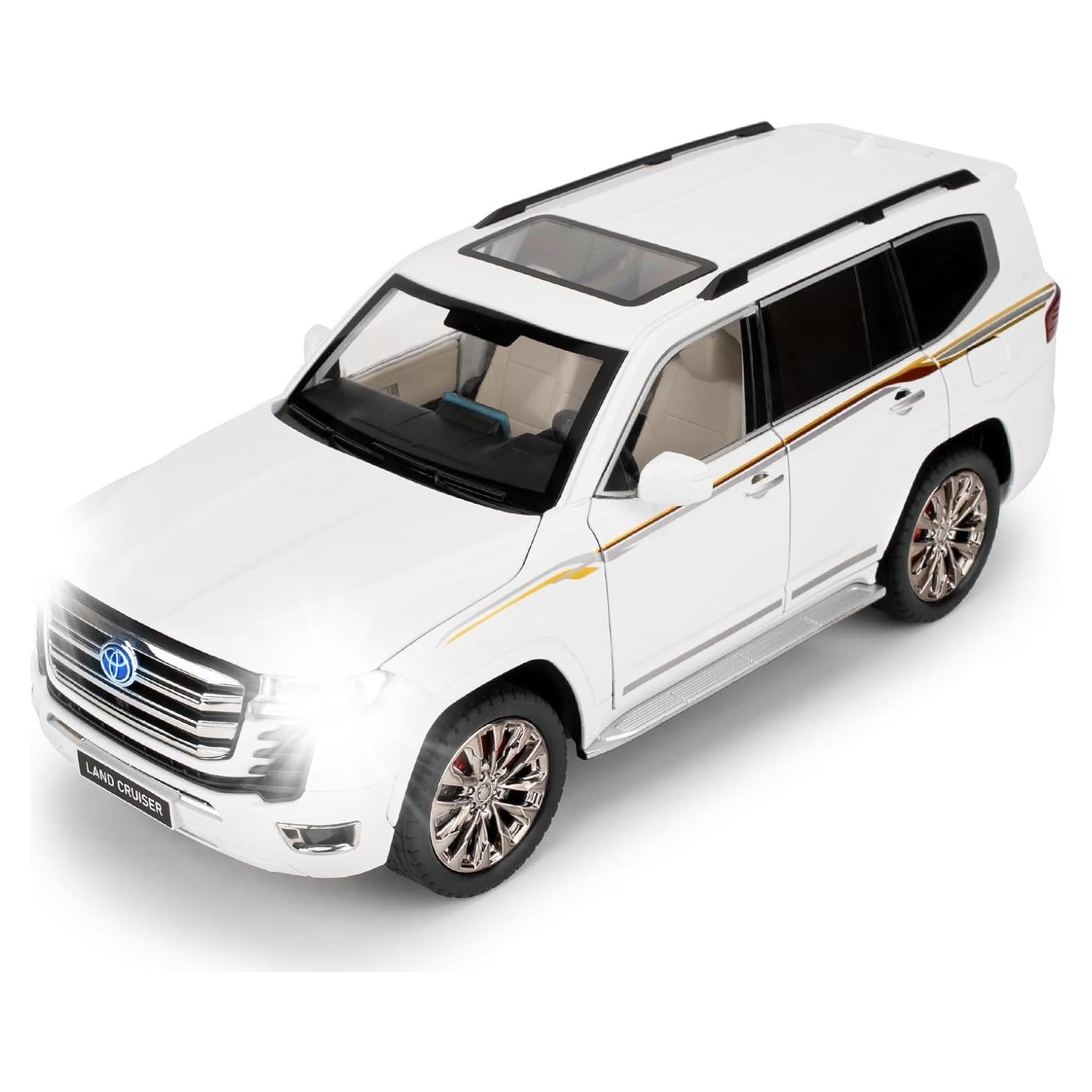 Coche de Juguete Land Cruiser LC300 LOVEPOSELY 1:18 Blanco