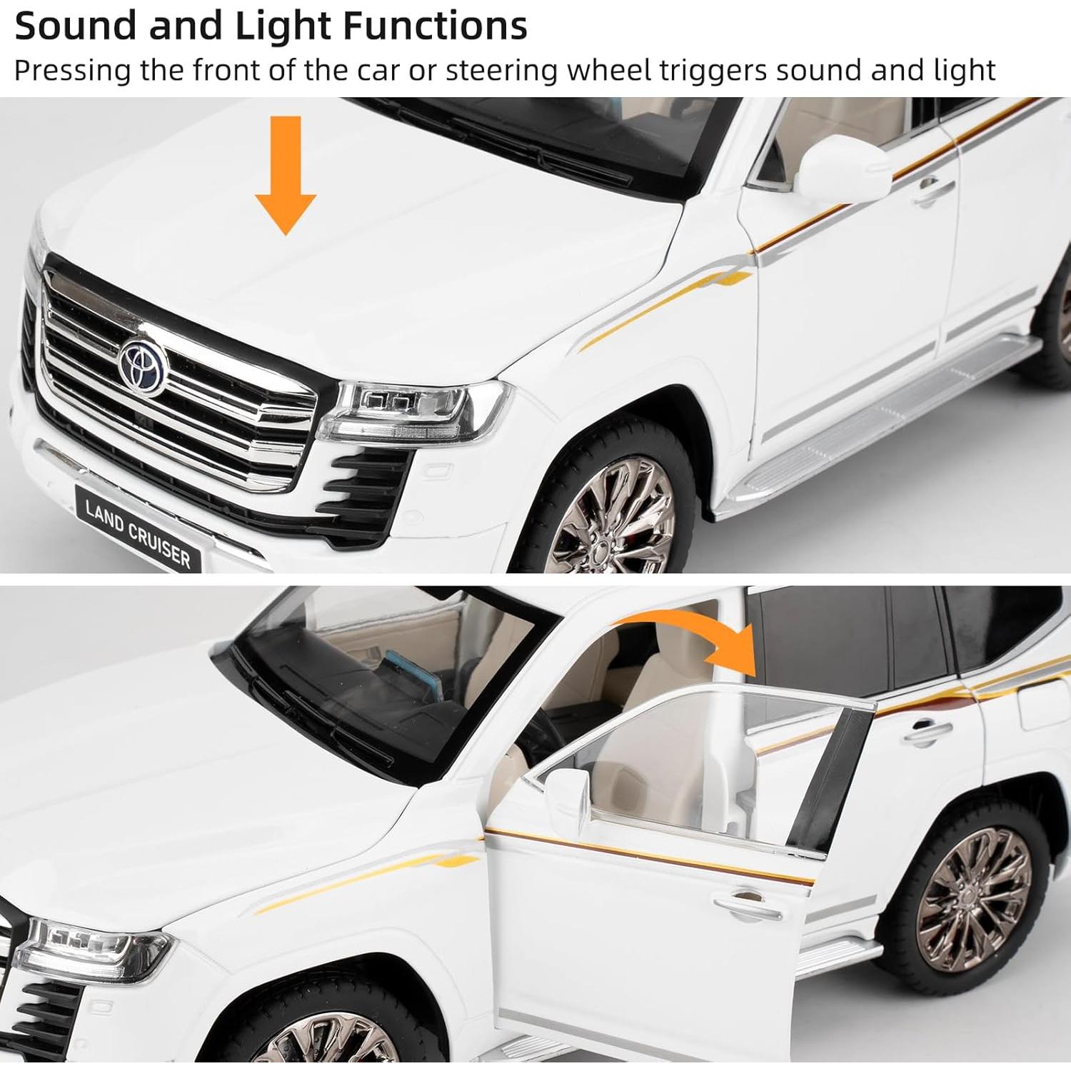 Coche de Juguete Land Cruiser LC300 LOVEPOSELY 1:18 Blanco