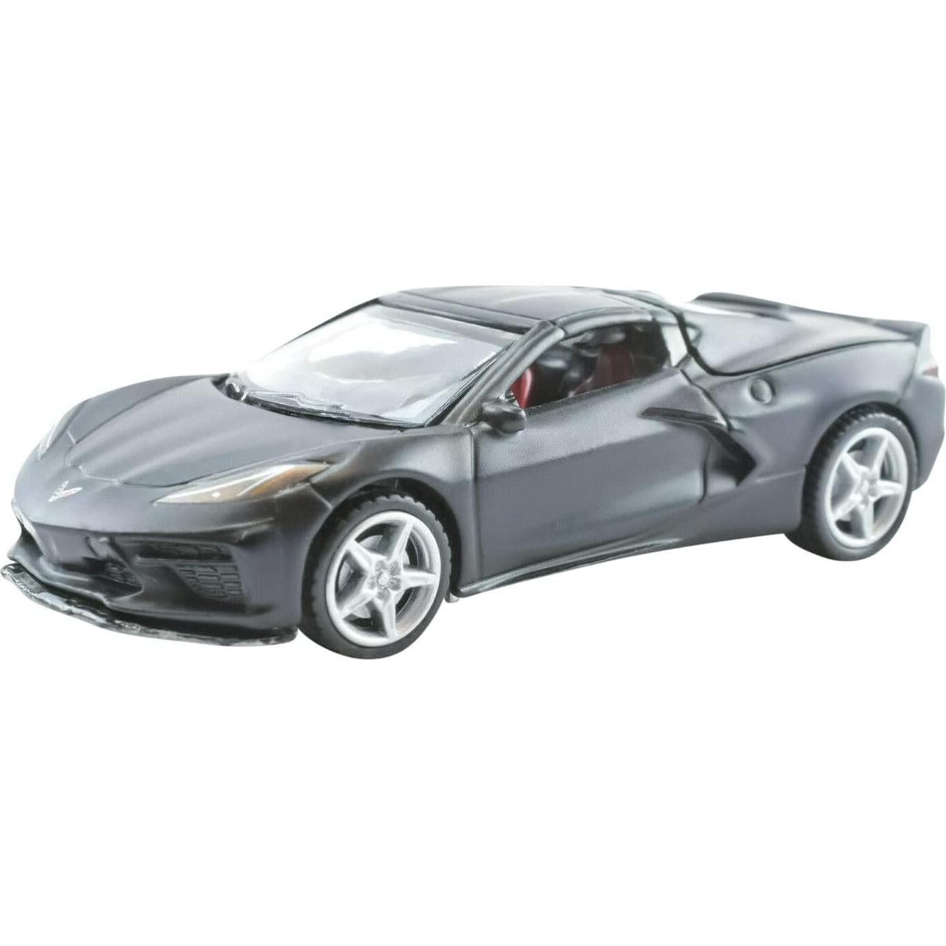 Auto de Fundición Corvette C8 2020 Negro Mate 1:64 Hobbies Premium