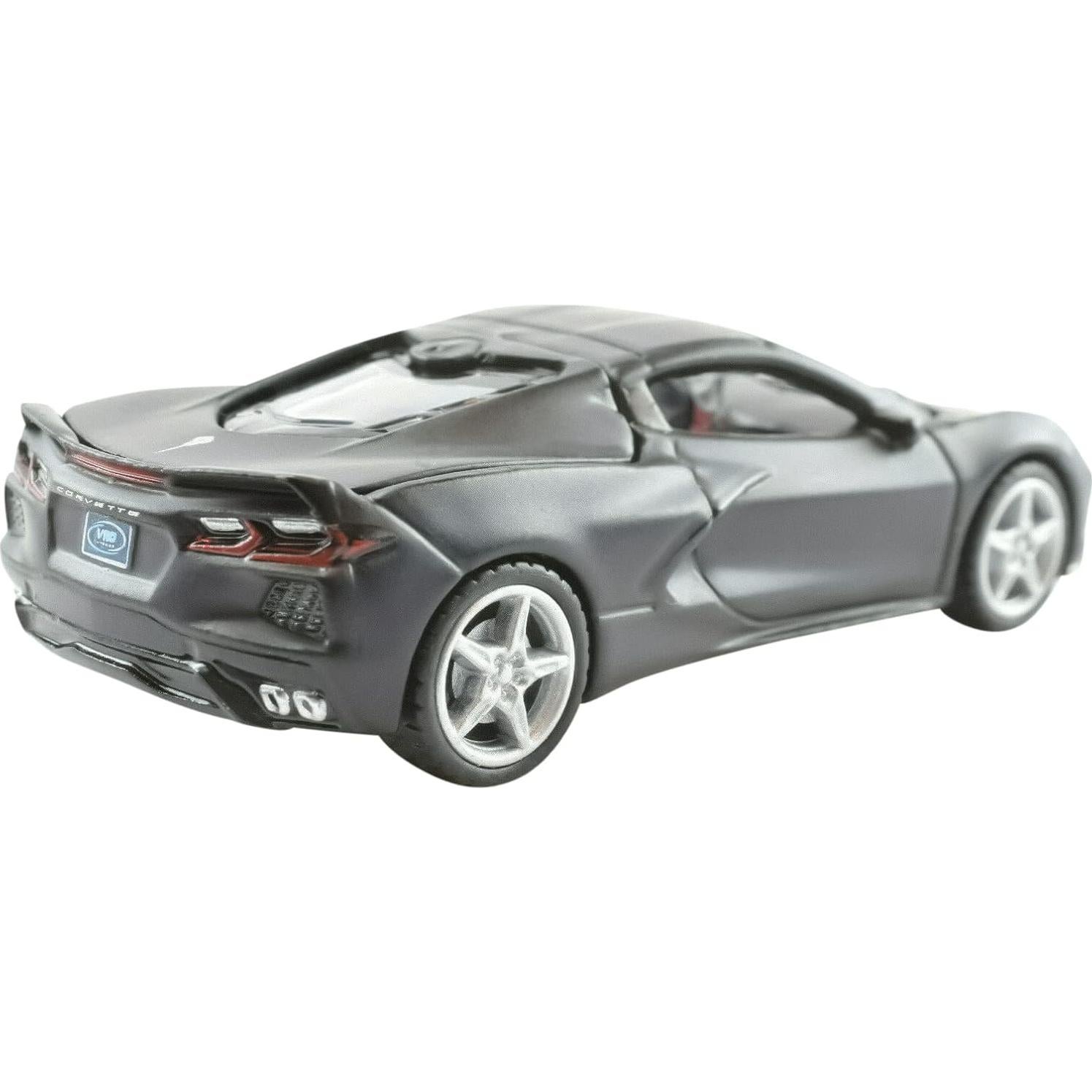 Auto de Fundición Corvette C8 2020 Negro Mate 1:64 Hobbies Premium