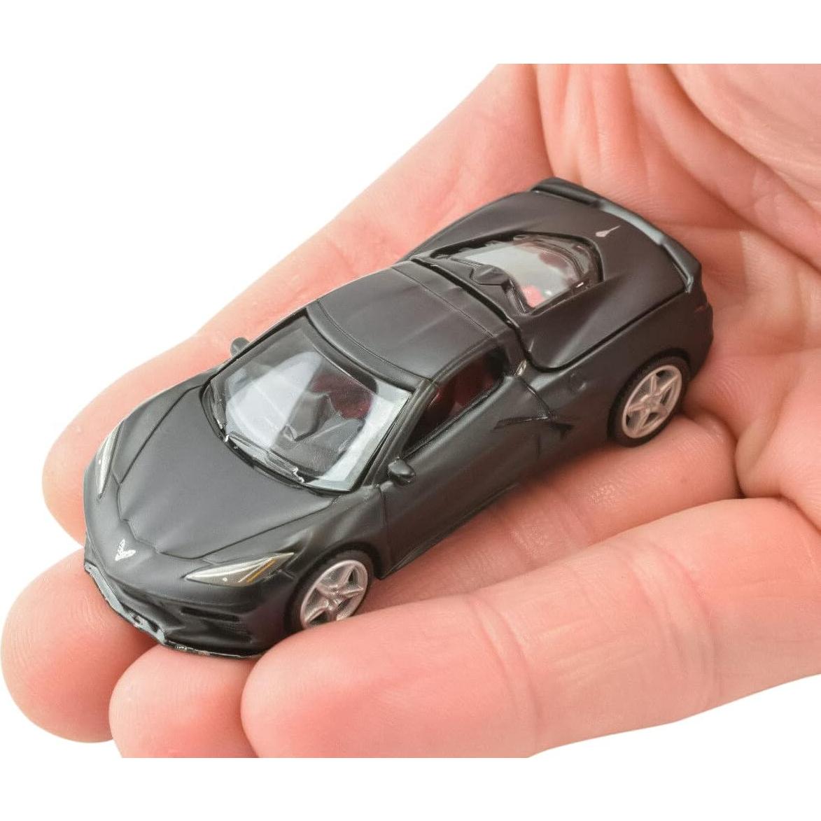 Auto de Fundición Corvette C8 2020 Negro Mate 1:64 Hobbies Premium