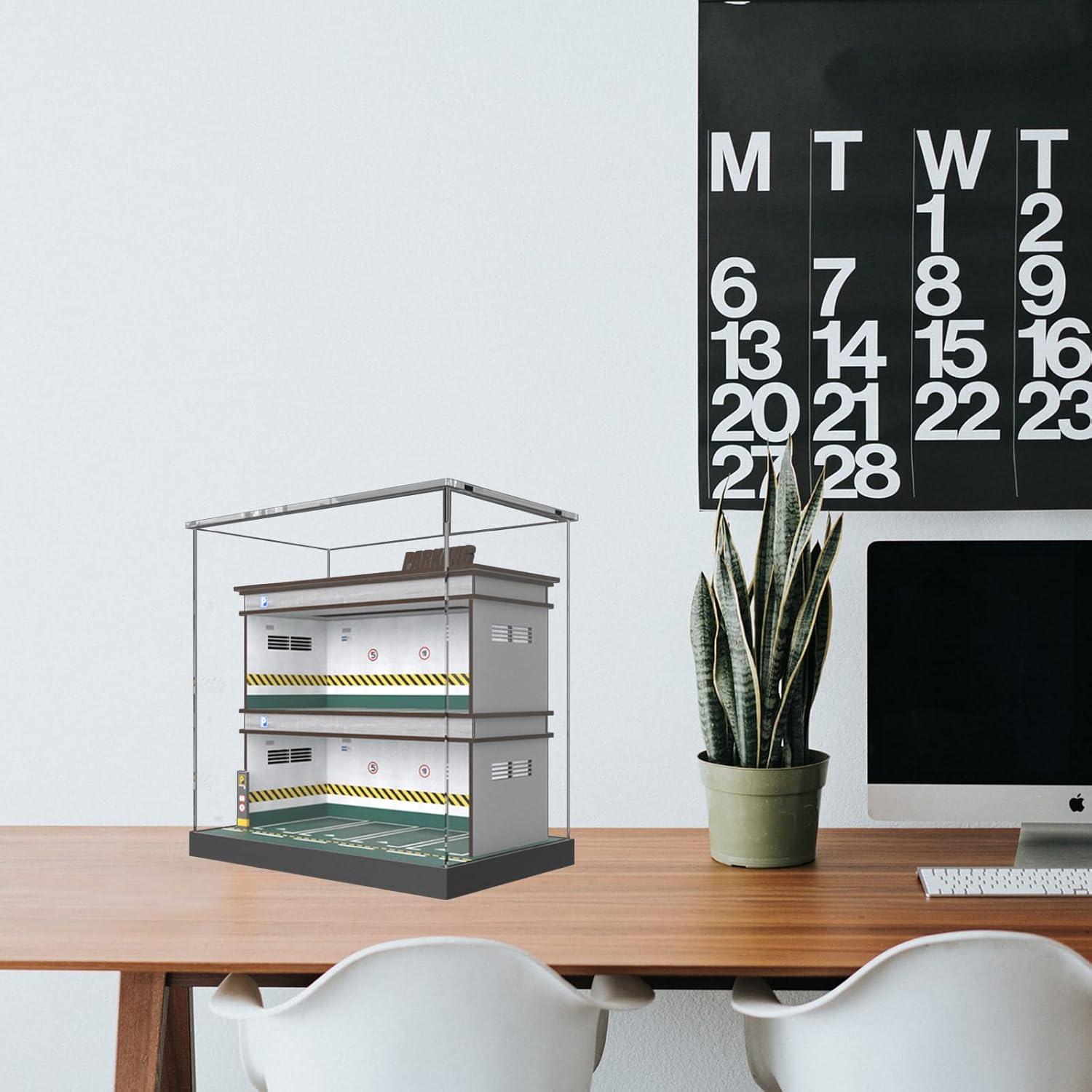 Estuche Exhibición Coches Diecast Bivitre 1:64 LED Verde