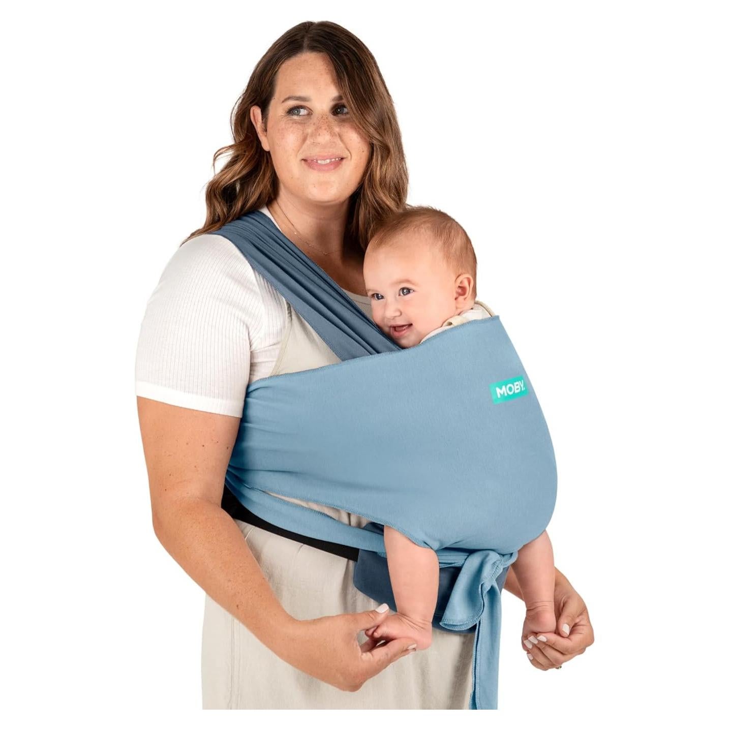 Portabebés Moby Baby Wrap Azul Spray Marino 3,63-14,97 kg