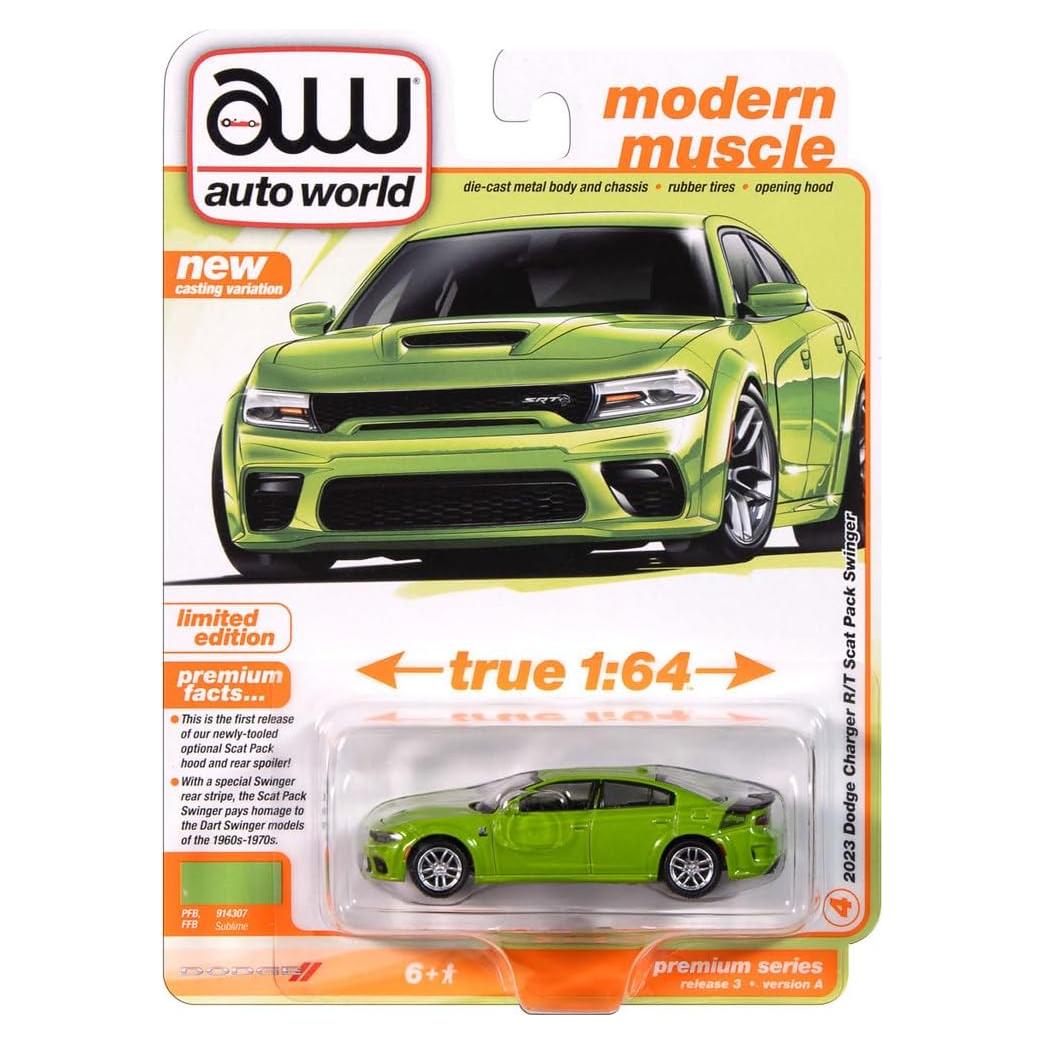 Auto World Dodge Charger 2023 1:64 Metal Escala Precisa
