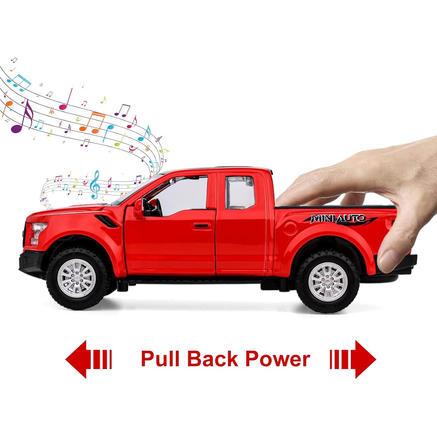 Camión Pickup F150 SASBSC Metal con Luz y Sonido Rojo
