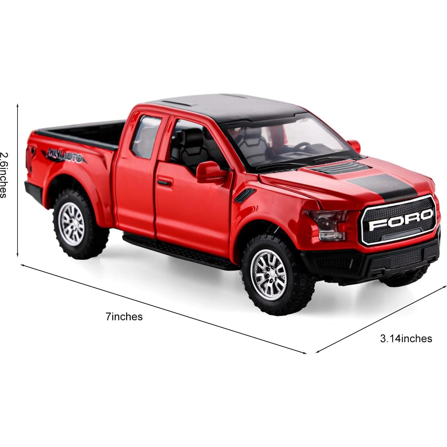 Camión Pickup F150 SASBSC Metal con Luz y Sonido Rojo