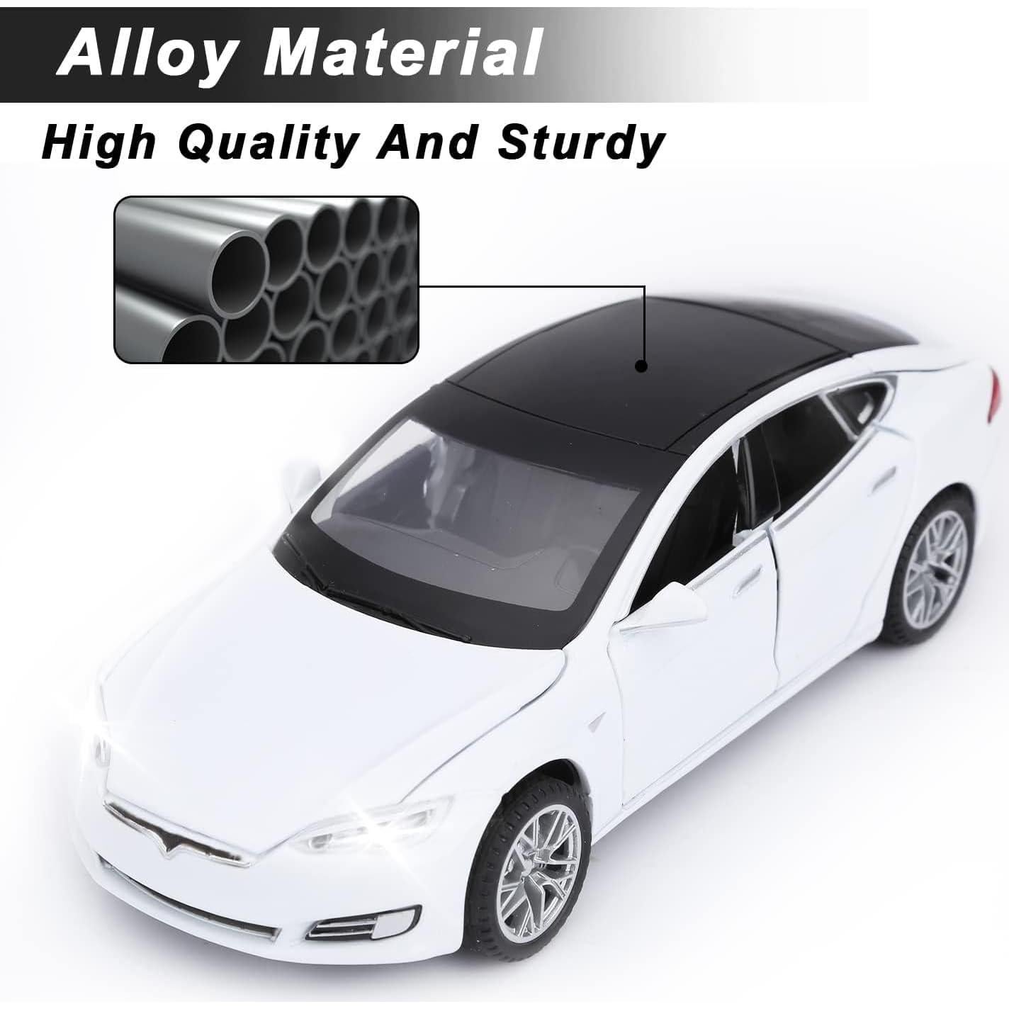 Coche de Juguete SASBSC Modelo S Metal con Luz y Sonido