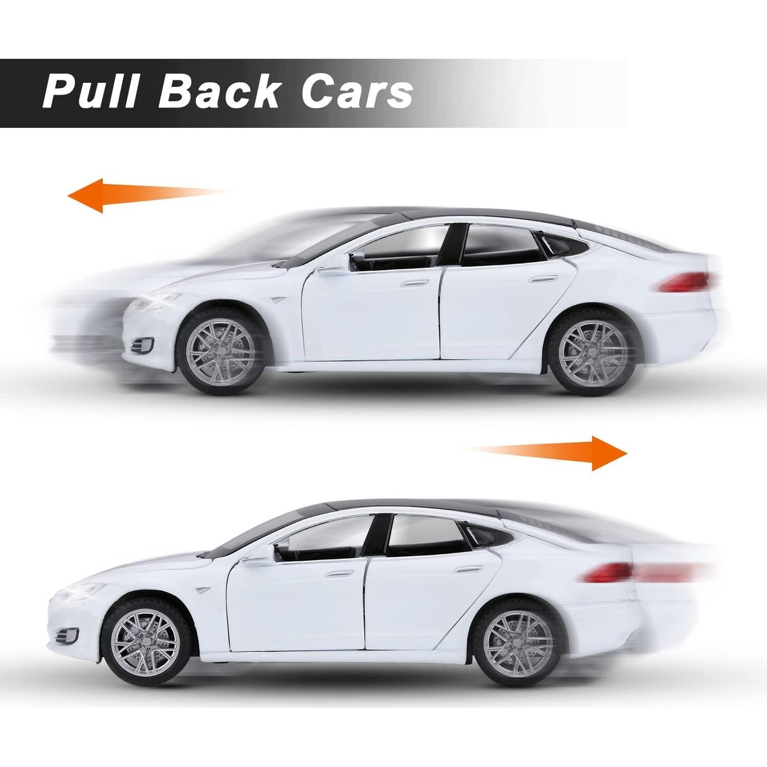 Coche de Juguete SASBSC Modelo S Metal con Luz y Sonido