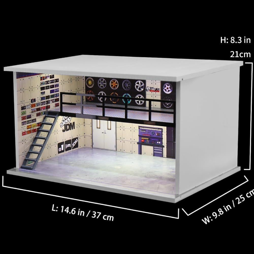 Estuche de exhibición G-FANS para coches 1:24 con LED