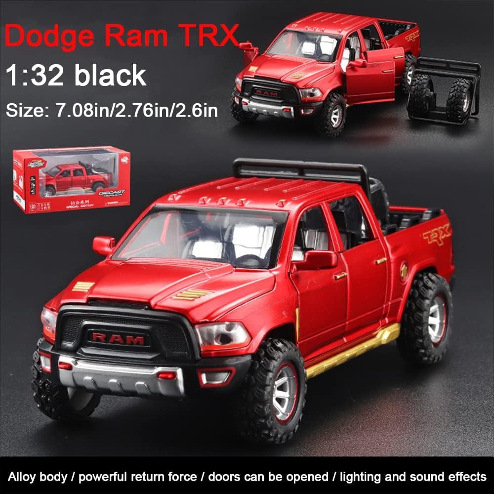 Camioneta RAM 1500 Escala 1:32 Metal Rojo con Sonido