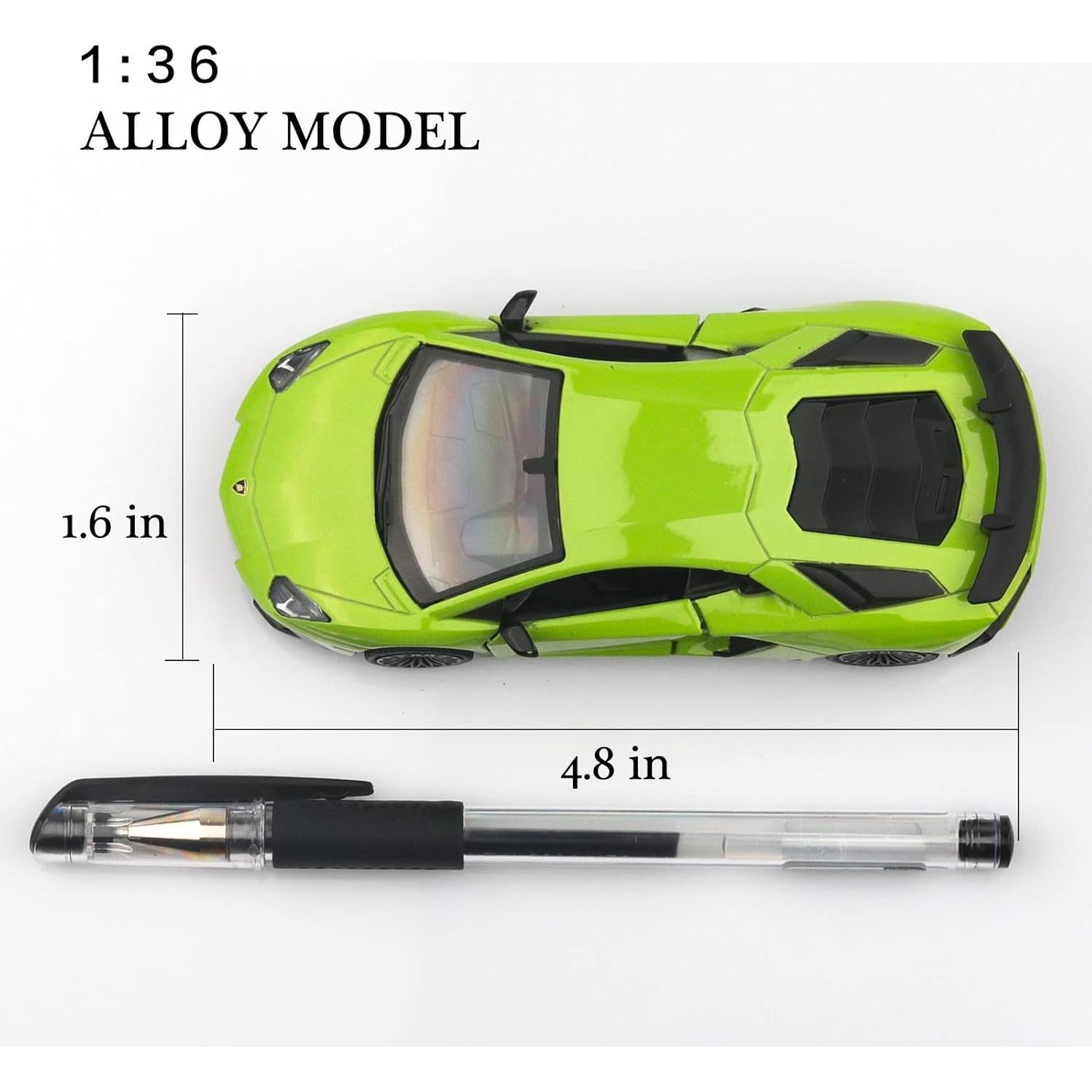Lamborghini Aventador LP750-4 SV Verde 1/36 Diecast Juguete