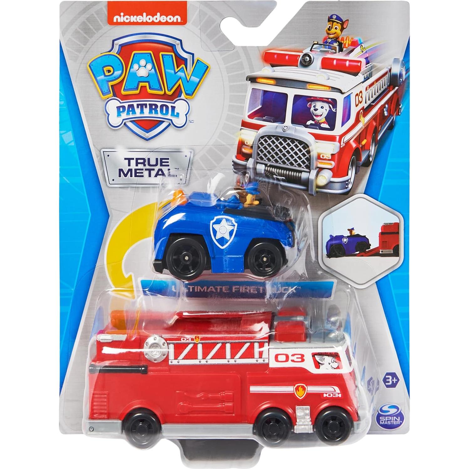 Camión de Bomberos True Metal PAW Patrol con Chase 1:55