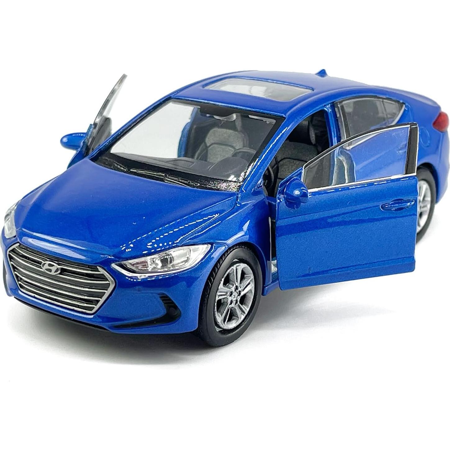 Coche Juguete Hyundai Elantra 1:36 Metal Diecast Azul