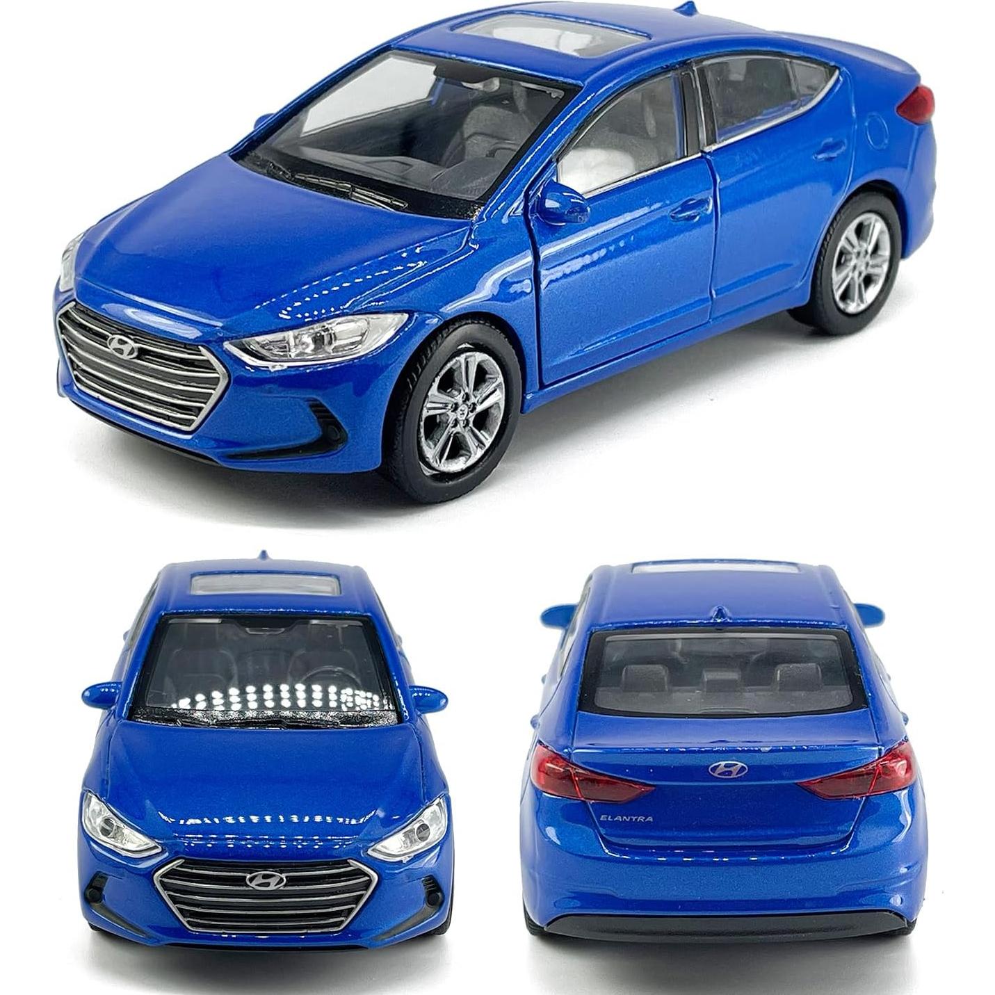 Coche Juguete Hyundai Elantra 1:36 Metal Diecast Azul