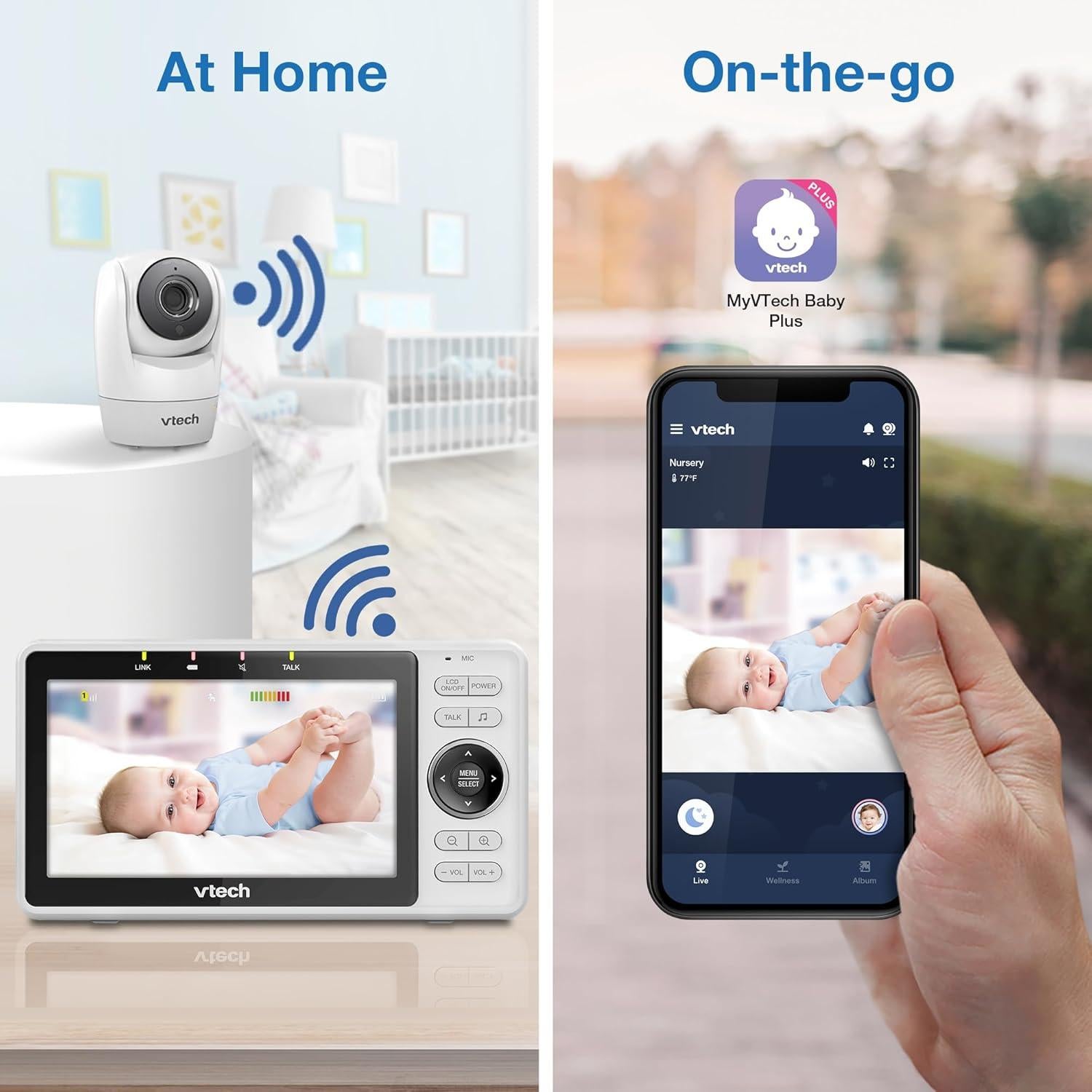 Monitor de Bebé VTech VM901 1080p con Pantalla 5"