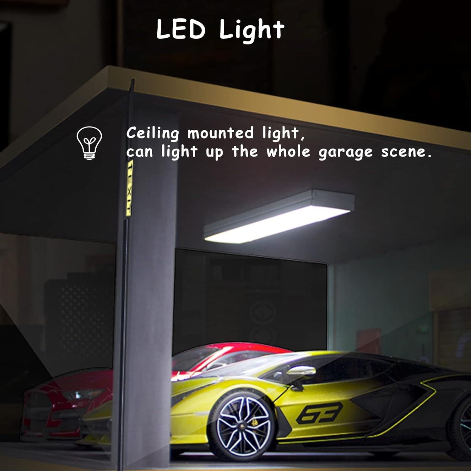 Estuche de exhibición Bivitre 1:18 con LED y acrílico 2 coches