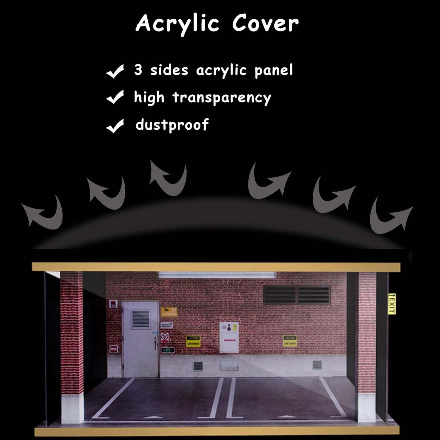 Estuche de exhibición Bivitre 1:18 con LED y acrílico 2 coches