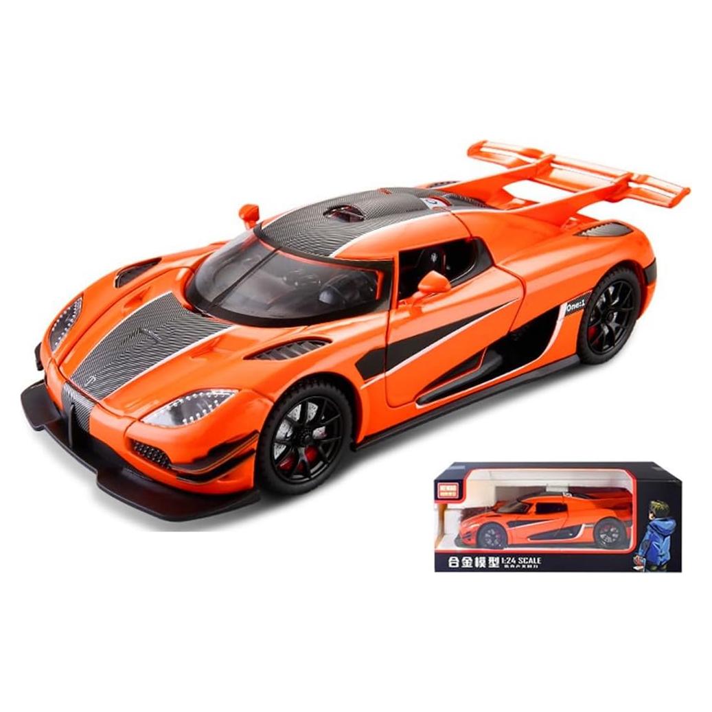 Coche de Metal a Escala 1:24 Koenigsegg ONE con Luz y Sonido