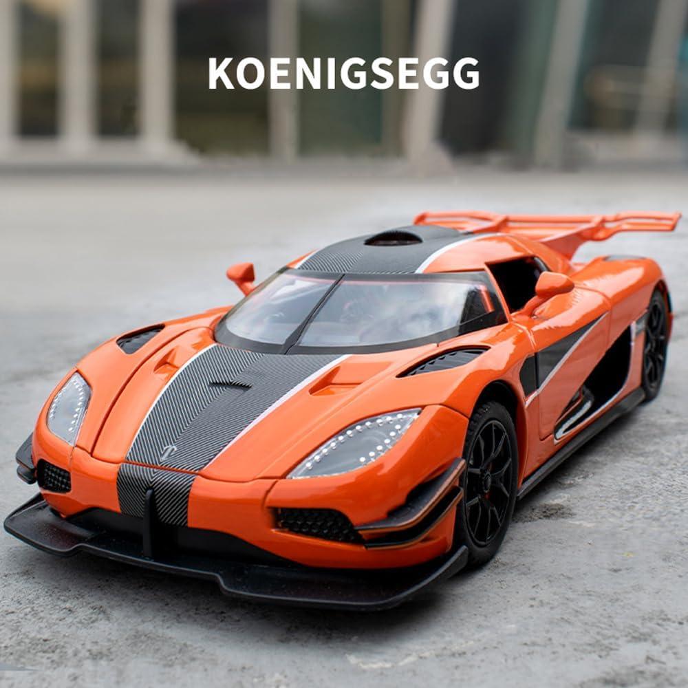 Coche de Metal a Escala 1:24 Koenigsegg ONE con Luz y Sonido