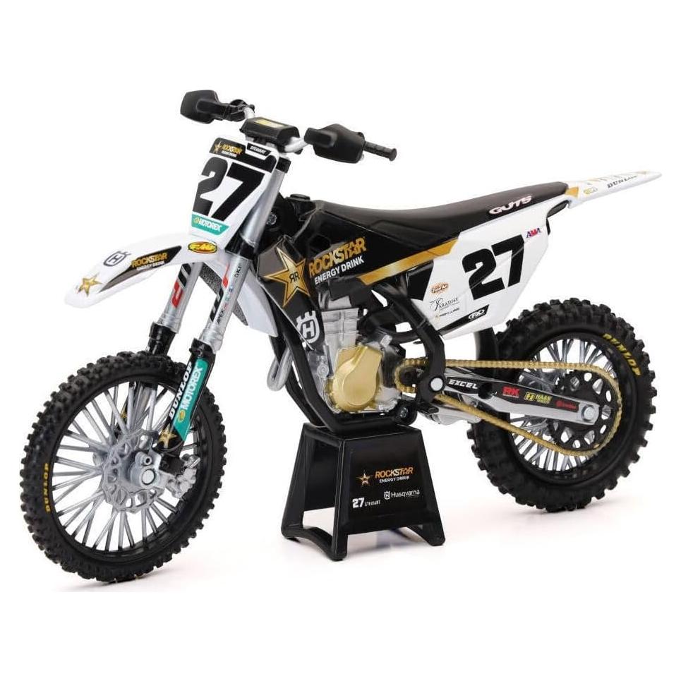 Diecast Motocicleta Husqvarna FC450 Malcolm Stewart 1:12