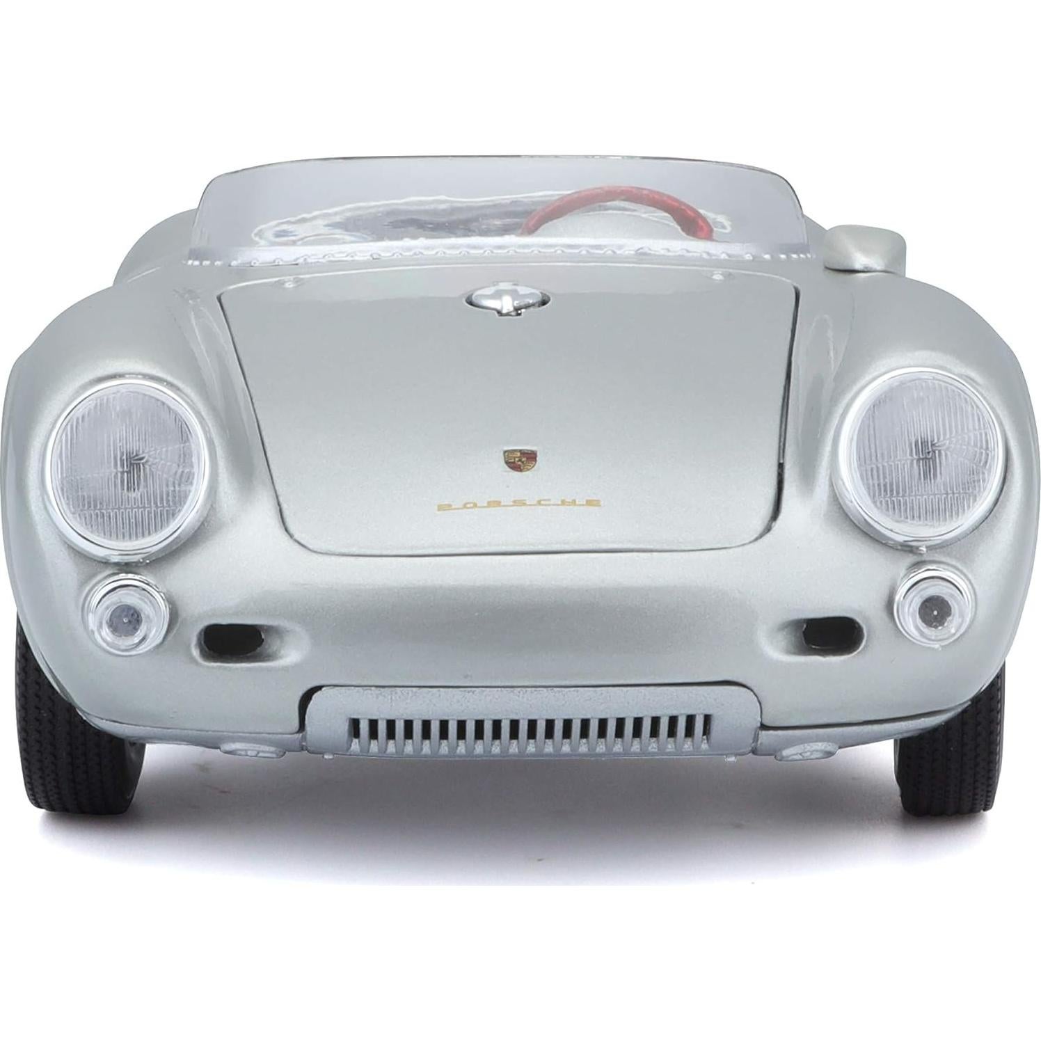 Maisto Porsche 550A Spyder Diecast 1:18 Plata 24.1 cm