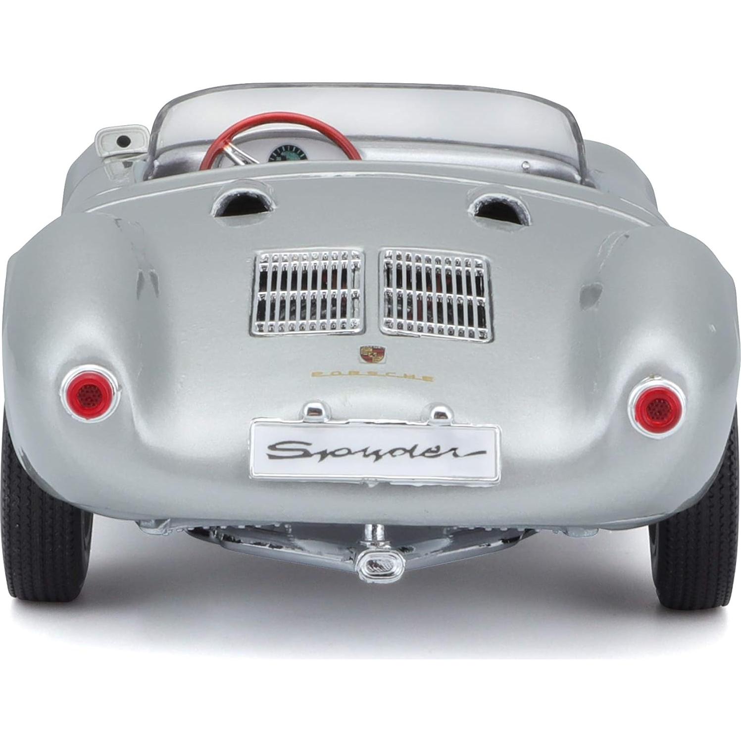 Maisto Porsche 550A Spyder Diecast 1:18 Plata 24.1 cm