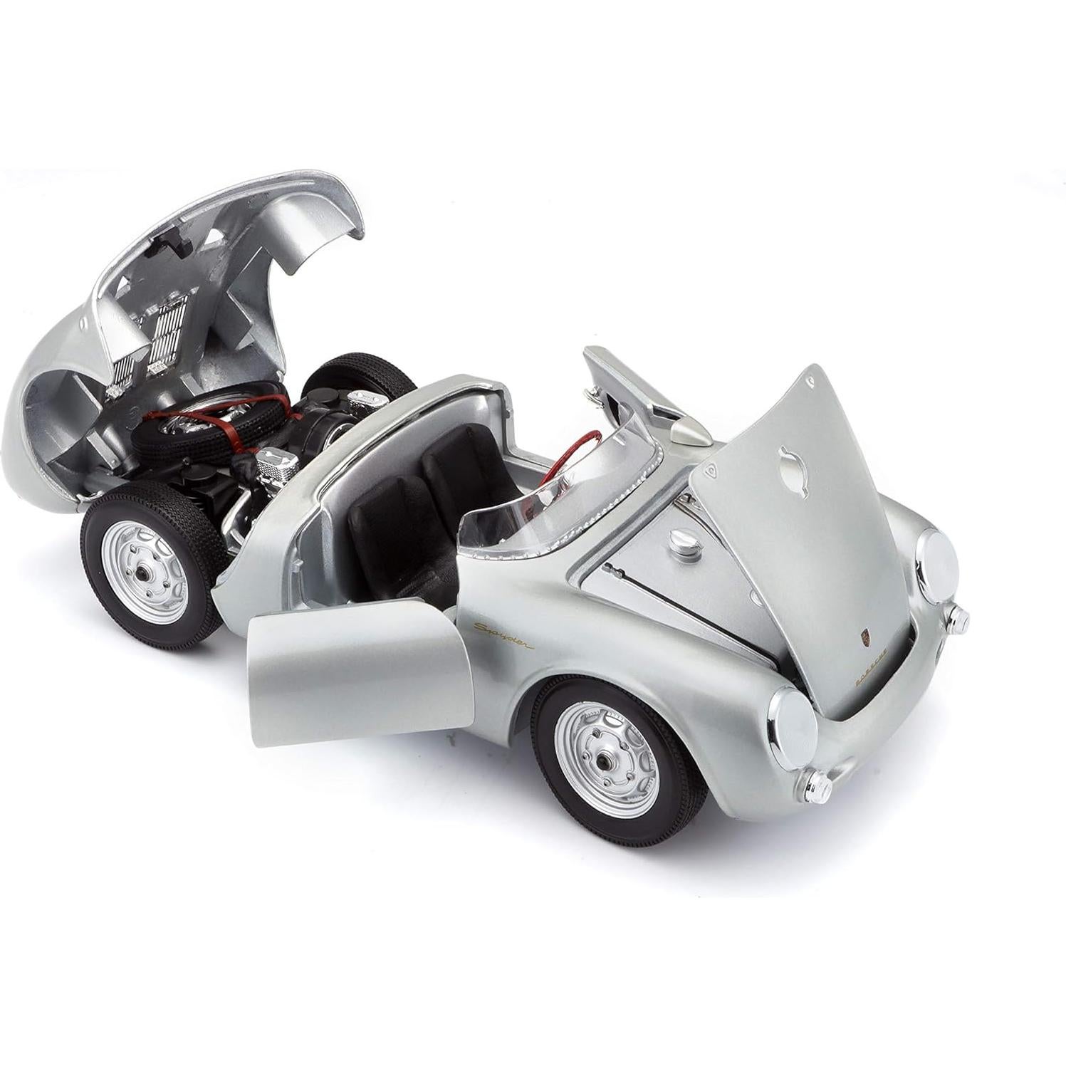 Maisto Porsche 550A Spyder Diecast 1:18 Plata 24.1 cm
