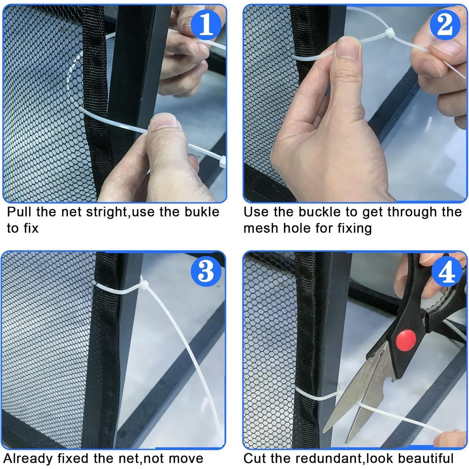 Red de Seguridad para Escaleras y Barandillas - 5.49 m x 0.81 m - Negro