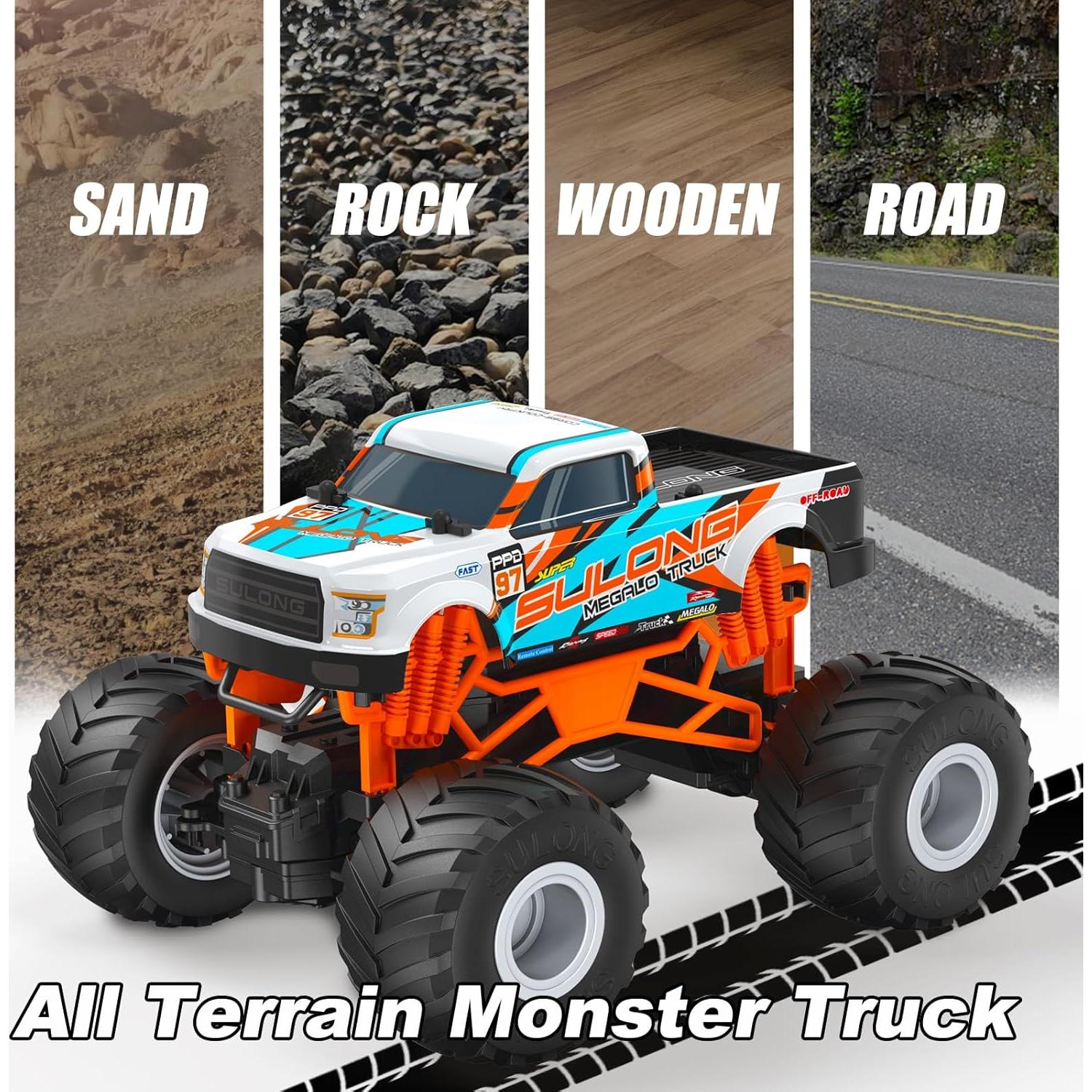 Coche RC Scientoy 1:16 Monstruo 20KM/h Todo Terreno Naranja