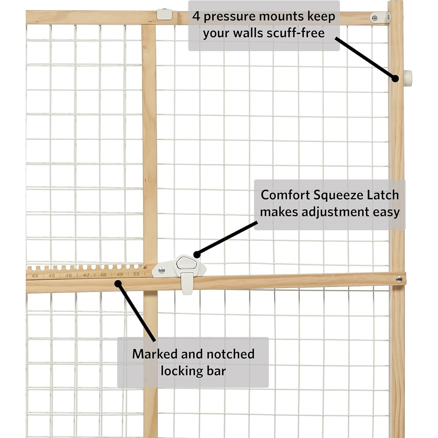 Puerta de Seguridad para Mascotas MidWest 32x73-127cm Blanca