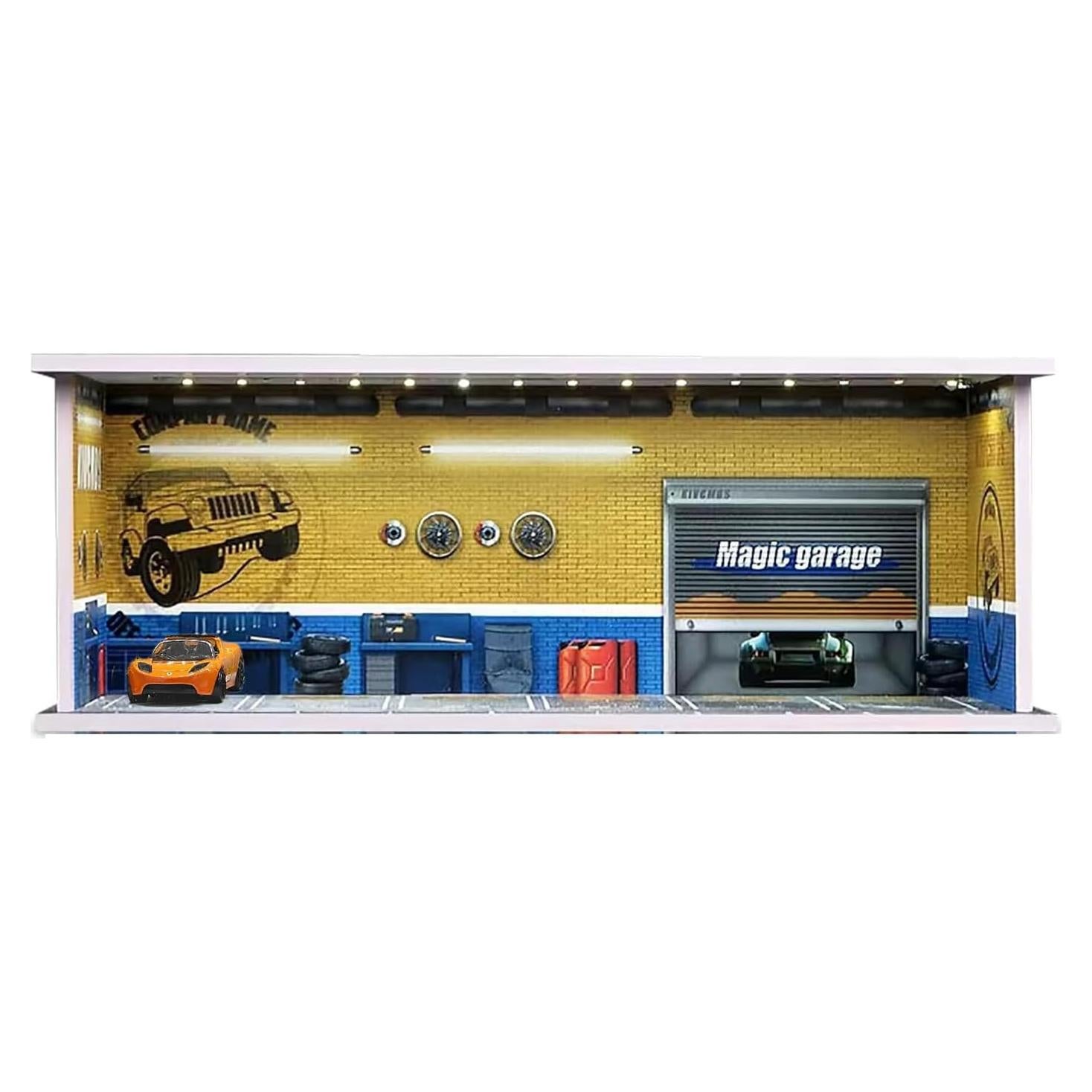 Estuche de exhibición CEUQIESO 1:64 con luz LED y acrílico