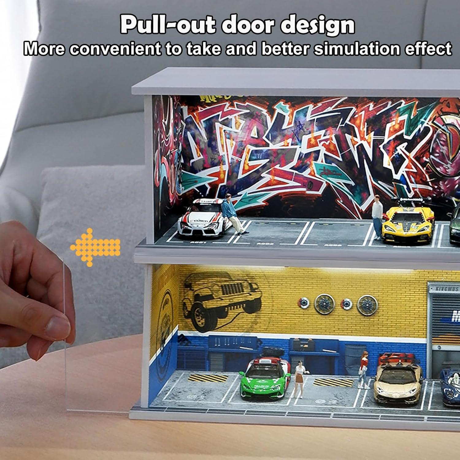 Estuche de exhibición CEUQIESO 1:64 con luz LED y acrílico