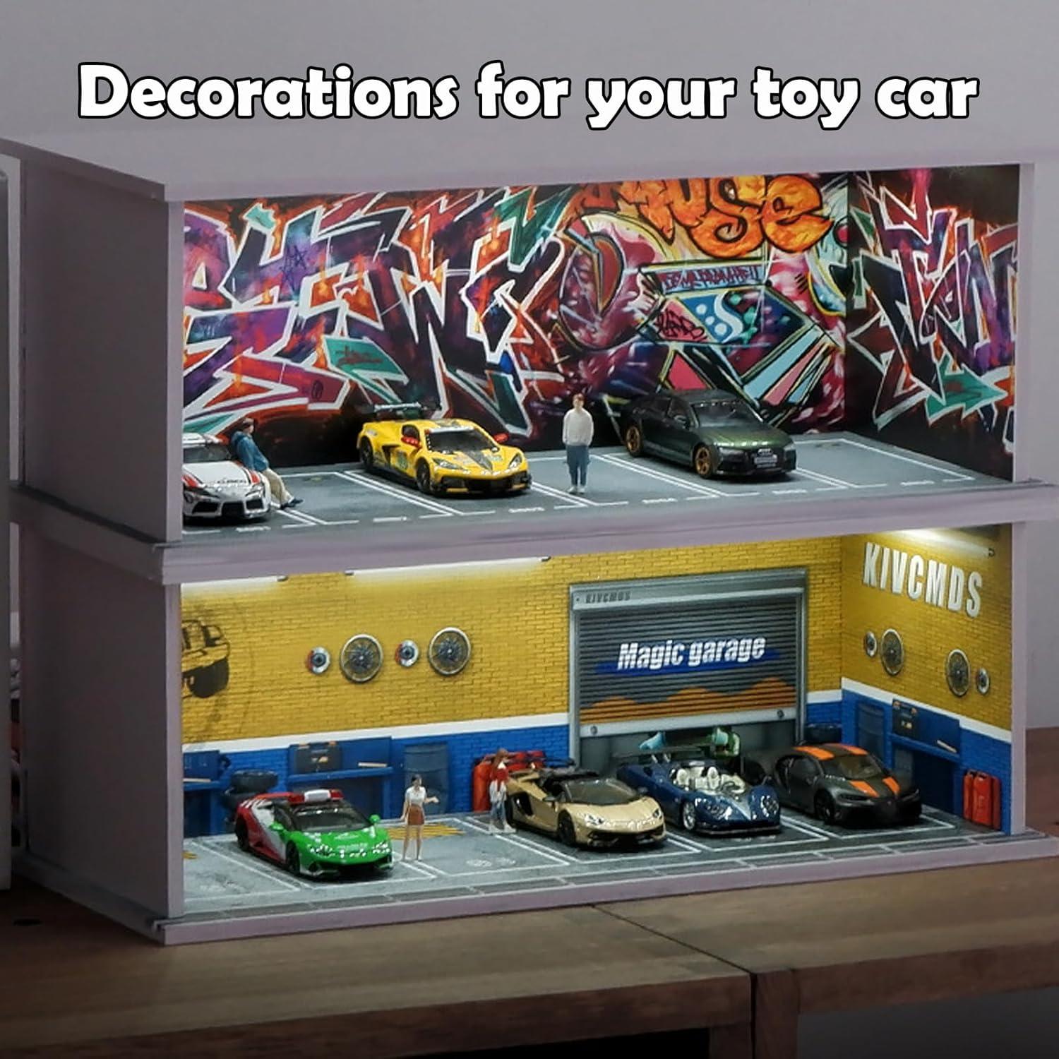 Estuche de exhibición CEUQIESO 1:64 con luz LED y acrílico