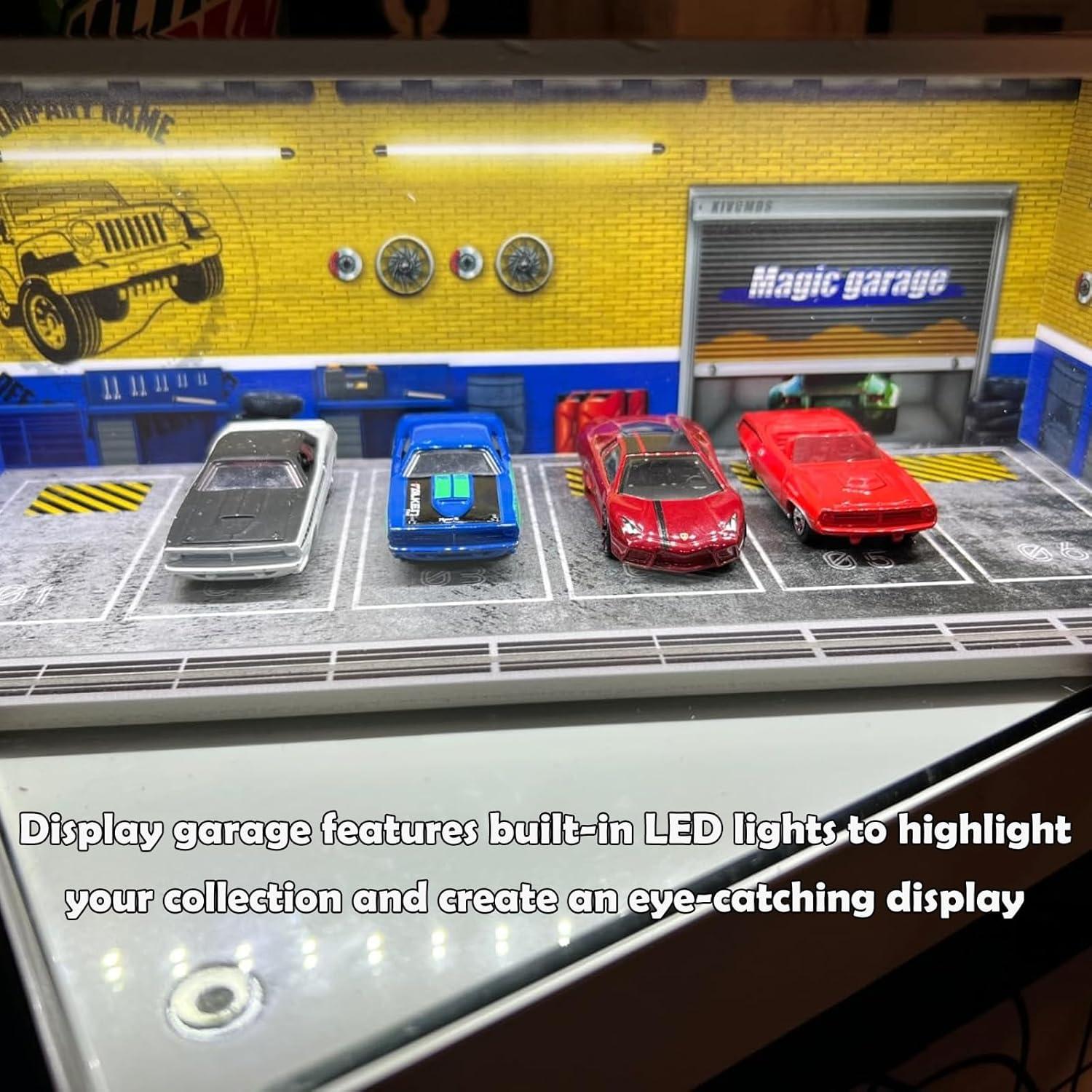 Estuche de exhibición CEUQIESO 1:64 con luz LED y acrílico