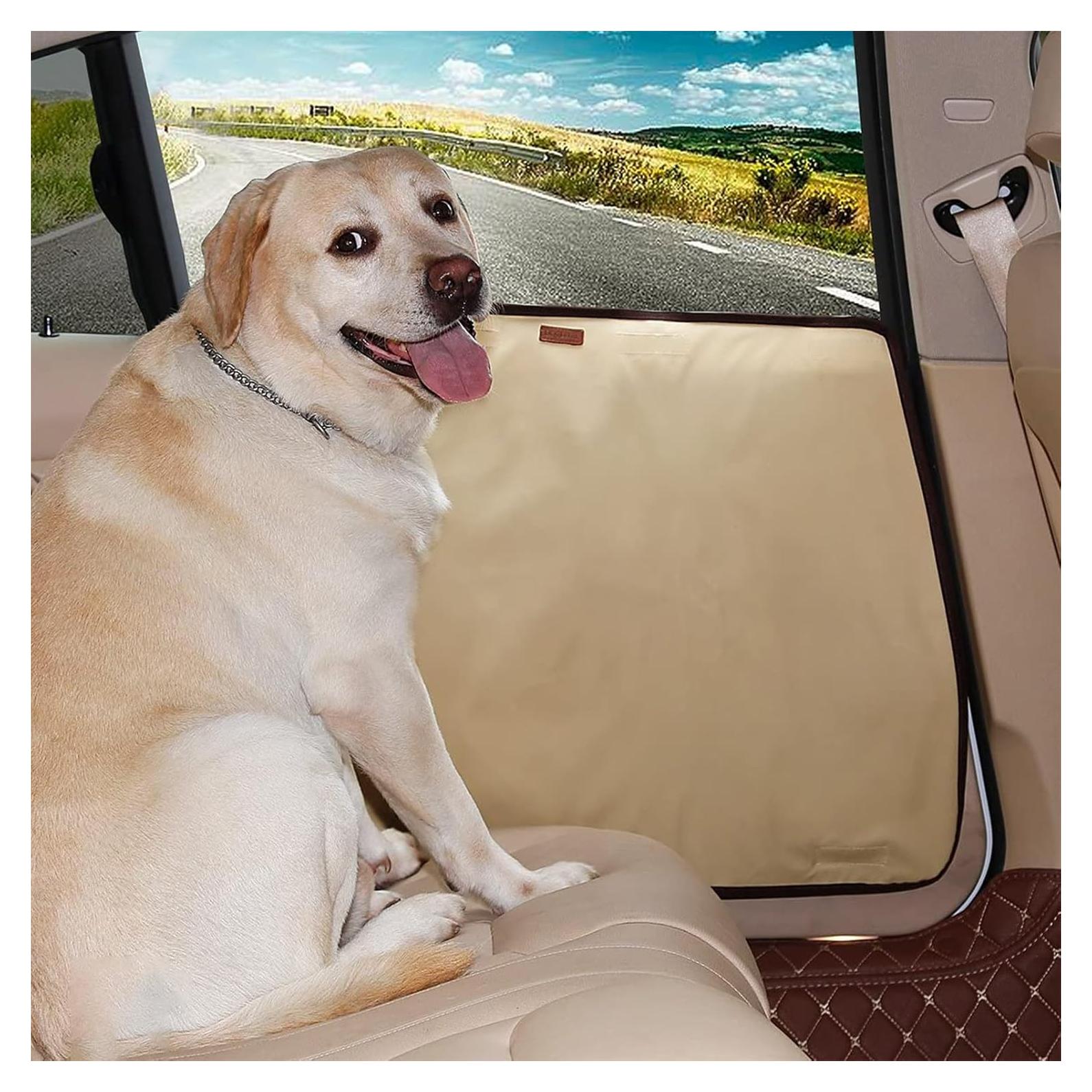 Protector de Puerta de Coche BECROWM para Mascotas Beige