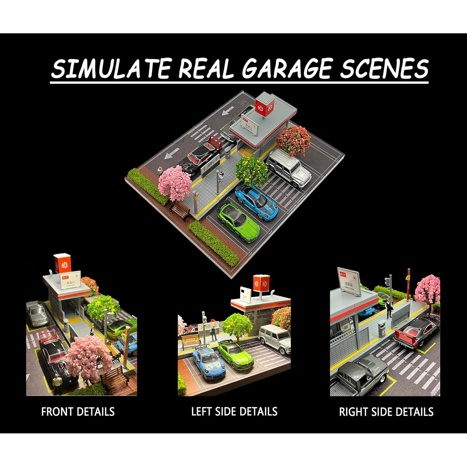 Exhibidor de Autos a Escala 1:64 Malamfans con LED