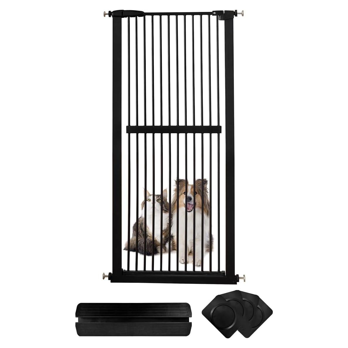 Puerta para Gatos Alta Lumizone 76.5-86cm Negra