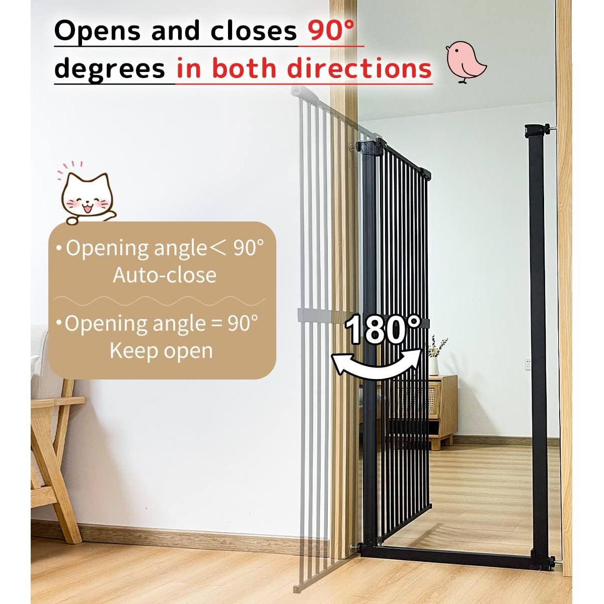 Puerta para Gatos Alta Lumizone 76.5-86cm Negra