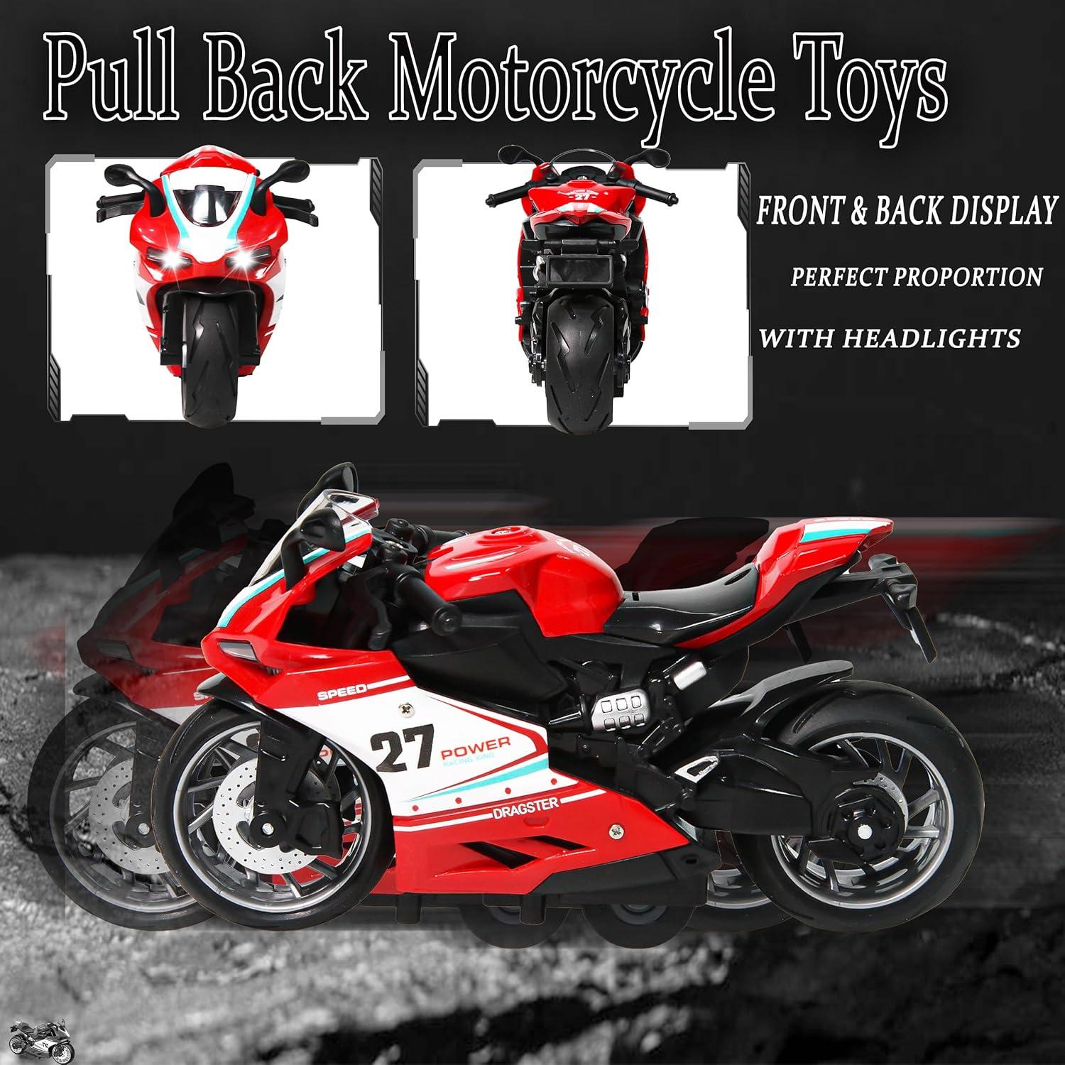 Modelo de Motocicleta 1:12 QIER con Sonido y Luces