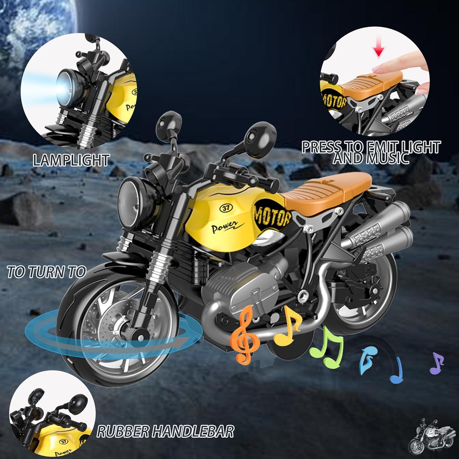 Modelo de Motocicleta 1:12 QIER con Sonido y Luces