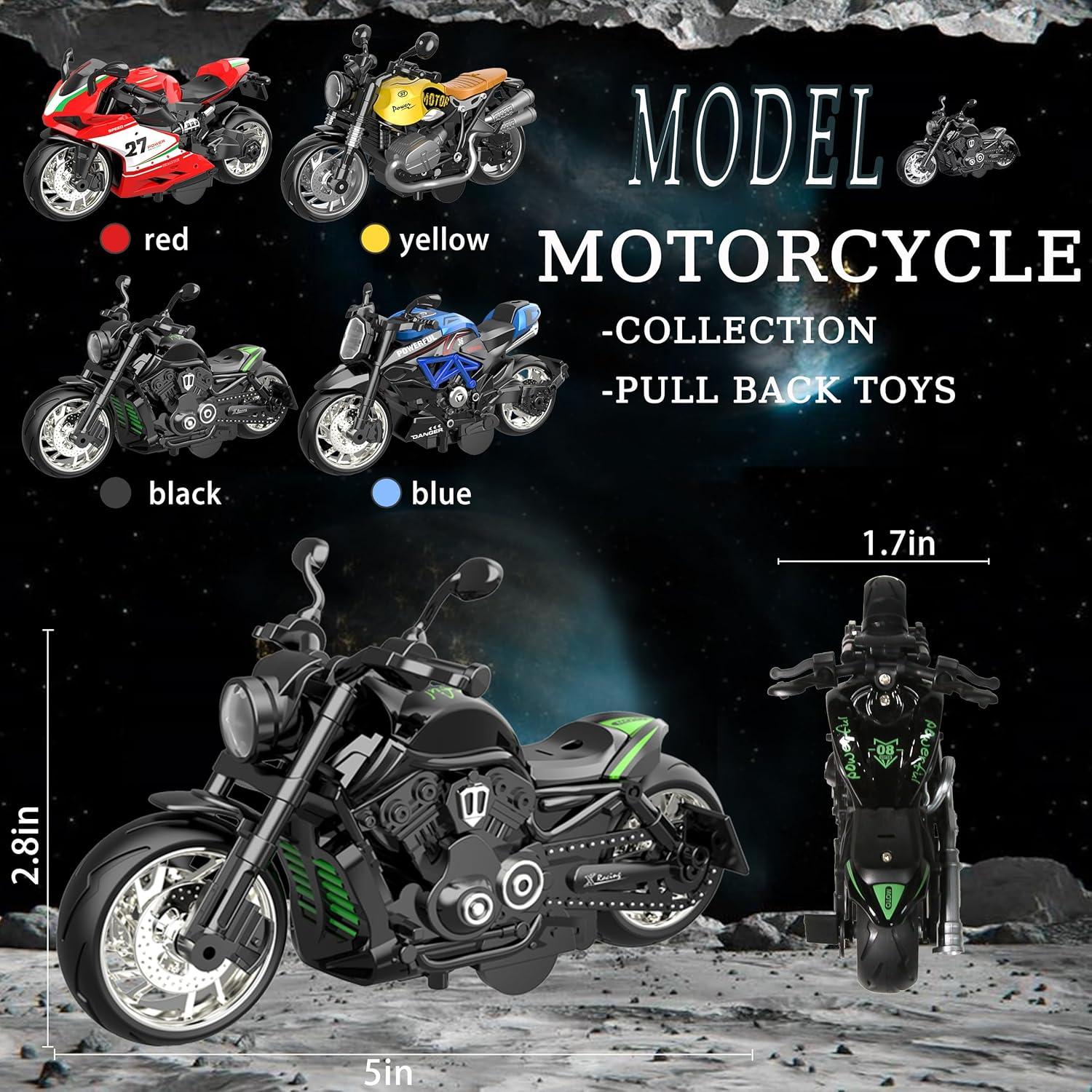 Modelo de Motocicleta 1:12 QIER con Sonido y Luces