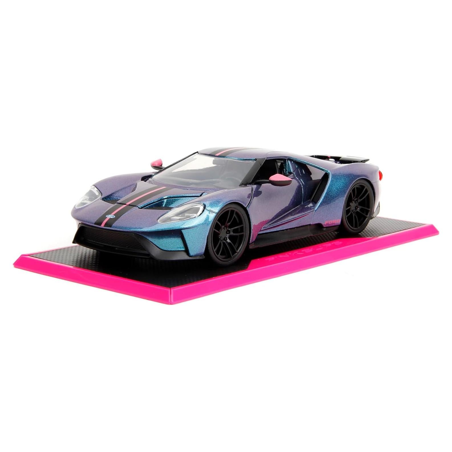 Coche de Fundición Jada Toys Ford GT 2017 1:24 Púrpura/Azul