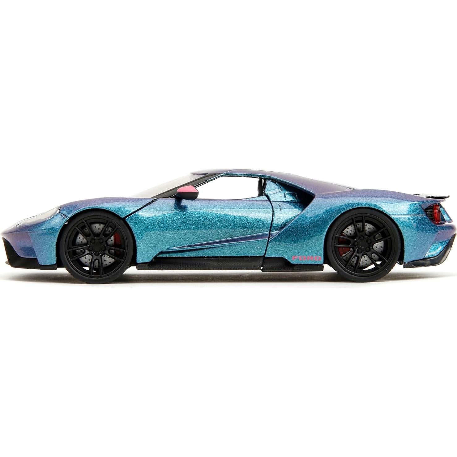 Coche de Fundición Jada Toys Ford GT 2017 1:24 Púrpura/Azul