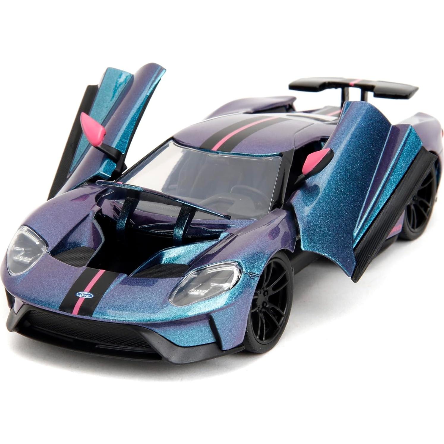 Coche de Fundición Jada Toys Ford GT 2017 1:24 Púrpura/Azul