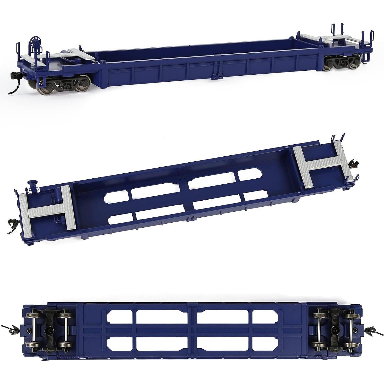 Carro Plano HO Evemodel C8749 3pcs Azul 40ft Magnético