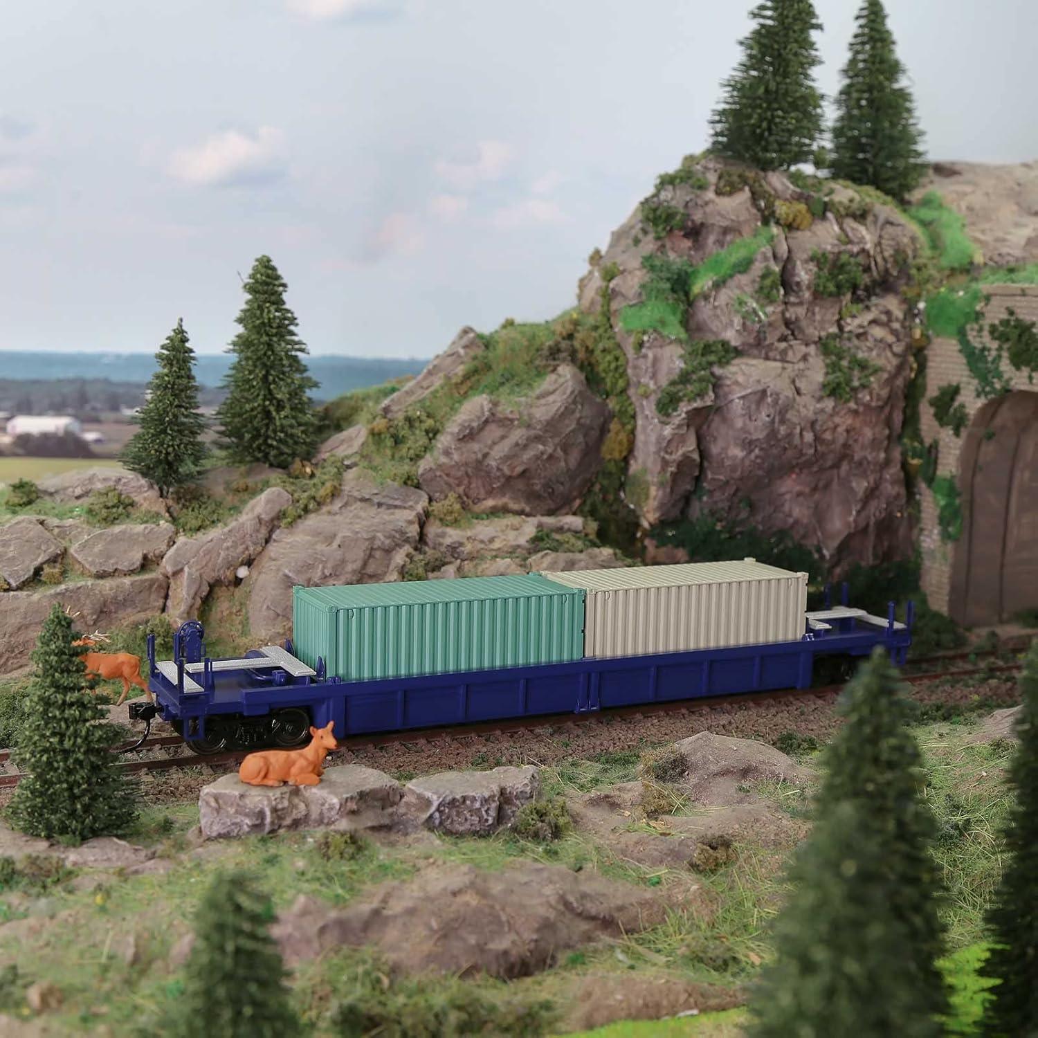 Carro Plano HO Evemodel C8749 3pcs Azul 40ft Magnético