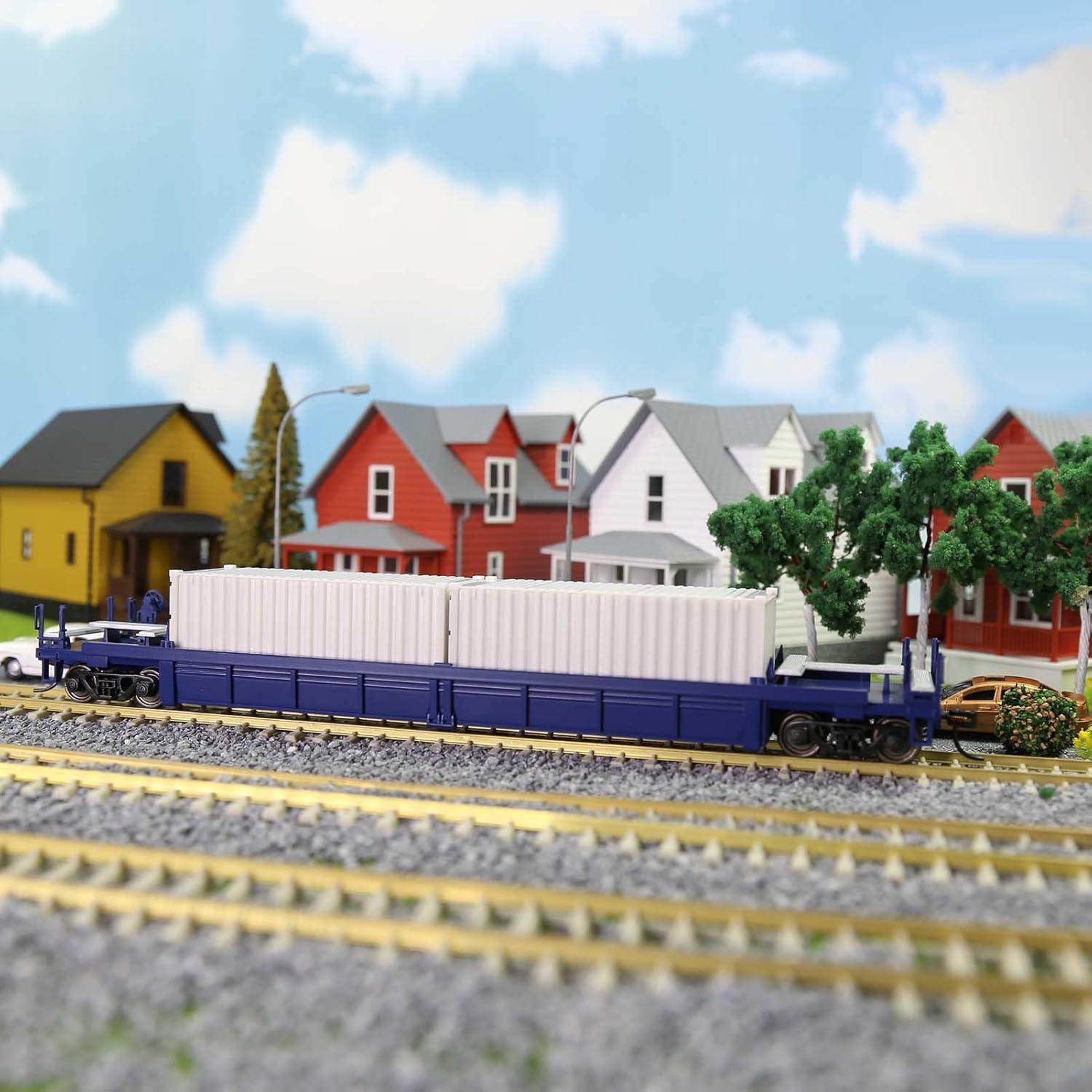 Carro Plano HO Evemodel C8749 3pcs Azul 40ft Magnético