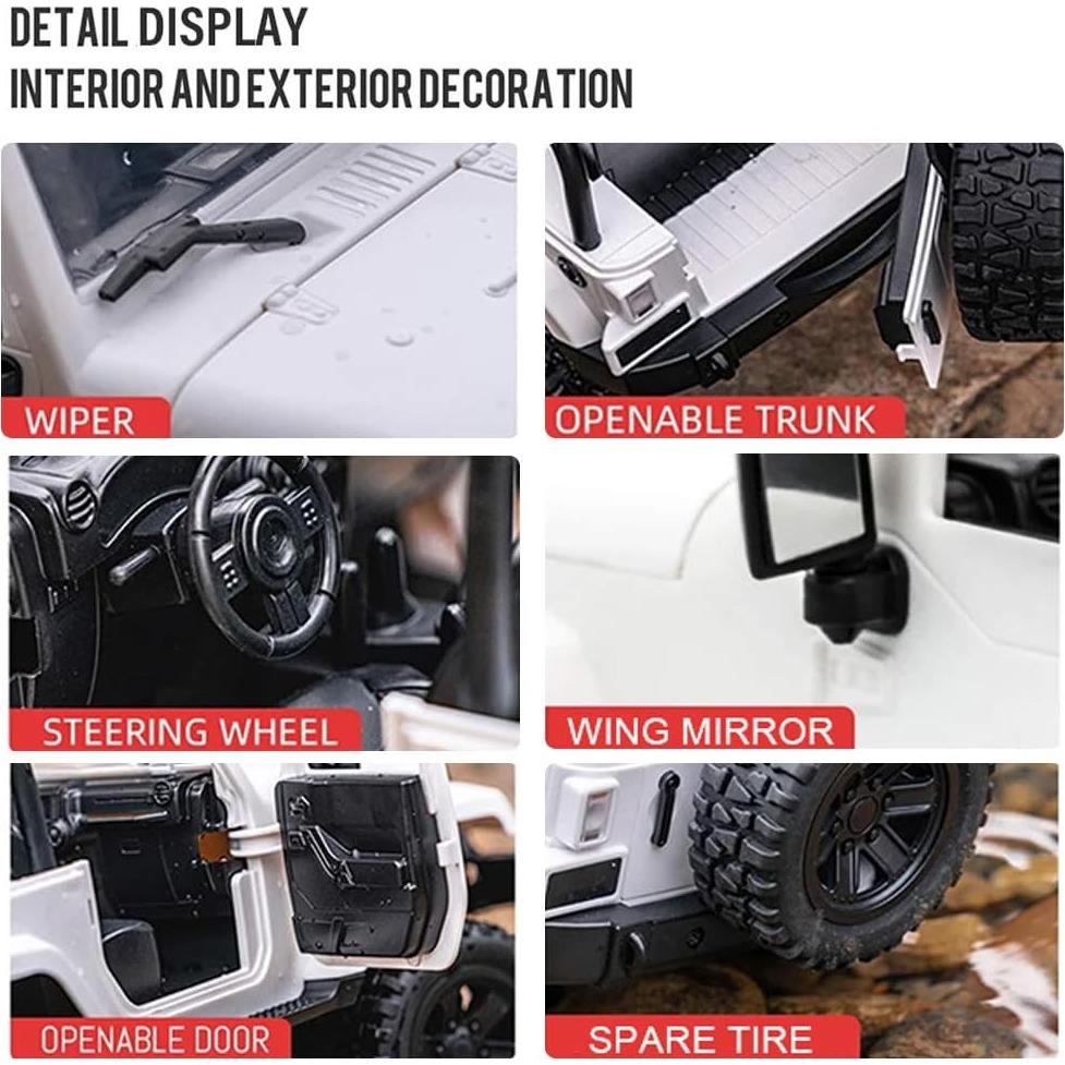 Coche RC GoolRC 1/14 4WD Todo Terreno Naranja LED